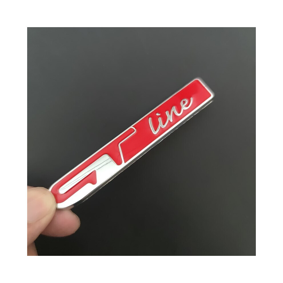 ( Grey) Metal Gt Line Emblem Badge Rear Boot Tailgate Side Fender Sticker Decals Dark/Grey 8105270419537