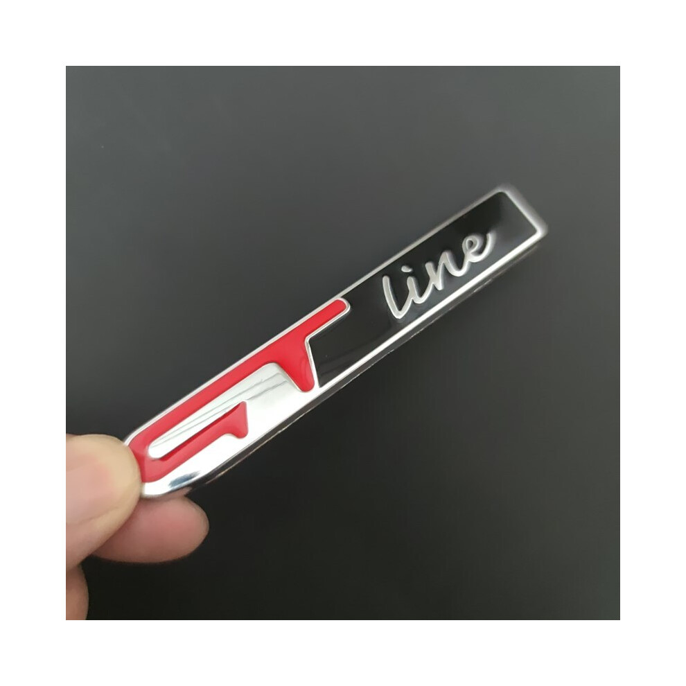 (Lavender) Metal Gt Line Emblem Badge Rear Boot Tailgate Side Fender Sticker Decals Lavender 8105270419551