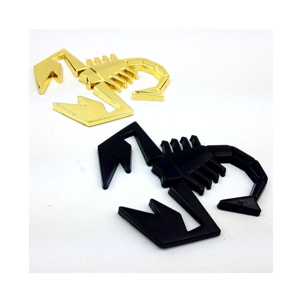 (Black) Scorpion Design Car Stickers For Fiat Abarth Body Modification Metal Fun Black 8105270426344