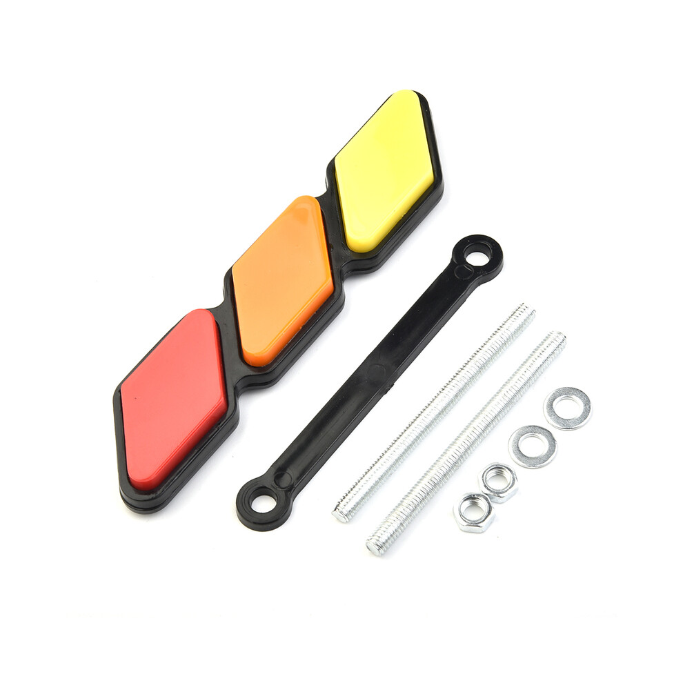 ( Gradient) Tri-Color 3 Grille Badge Emblem For Toyota For 4Runner For Rav4 Highlande Red 8105270429390