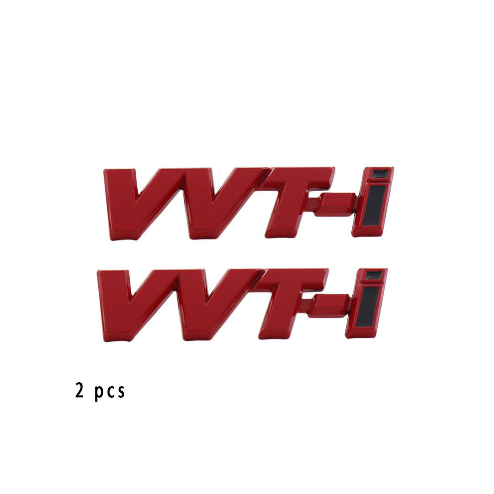 (2Xred) 2 Pcs Chrome Vvti Vvt-I For Vvti Vvt-I For Camry Corolla Yaris Ralink 8105270433670