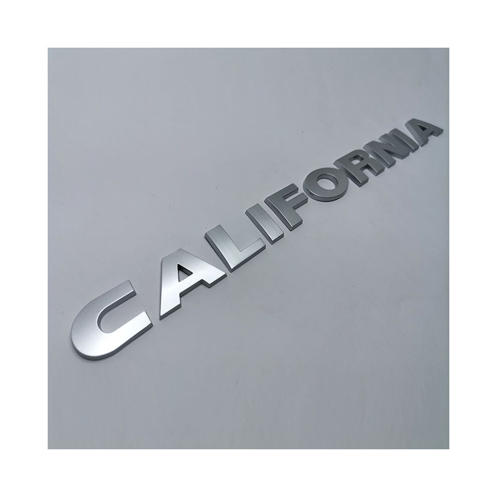 Aihontai (Silver) 2011-2019 California Camper Van Rear Logo Emblem, Trunk Letter Badge California Silver