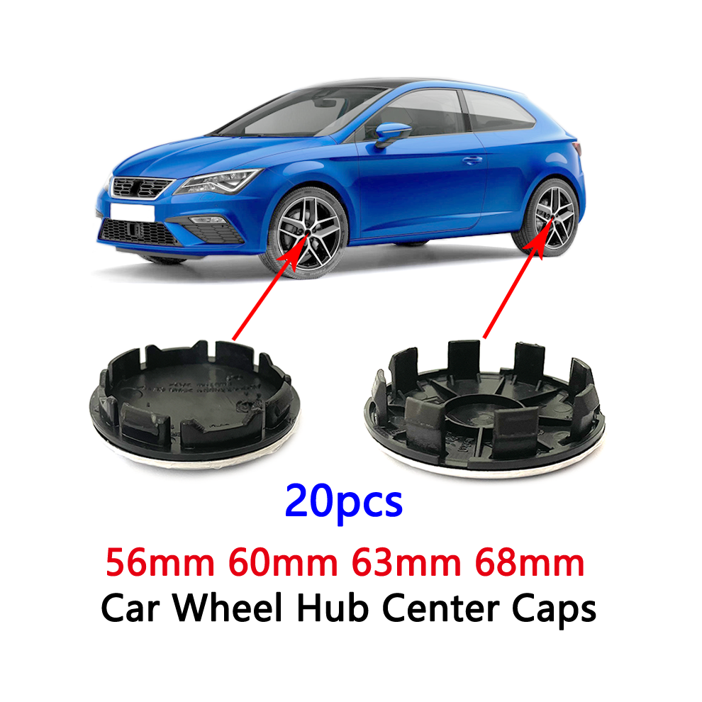 (60mm Black Red) 20pcs 68mm 65mm 63mm 60mm 56mm For Car Wheel Hub Center Caps Rim Dust-Proof-image-OPC-PDZJRJH-NEW