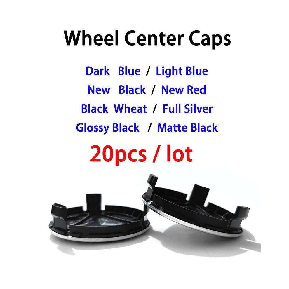 (75mm Glossy Black) 20pcs/Lot  Black Red Blue Wheat Silver 56mm 60mm 68mm 75mm Wheel Center-image-OPC-PDZJRM5-NEW