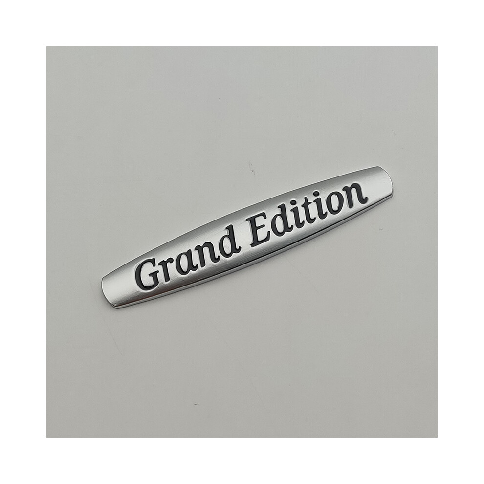 (Matt 2Pcs) 2Pcs 3D Metal Logo Grand Edition Emblem Car Fender Badge For Mercedes Silver 8105270436602