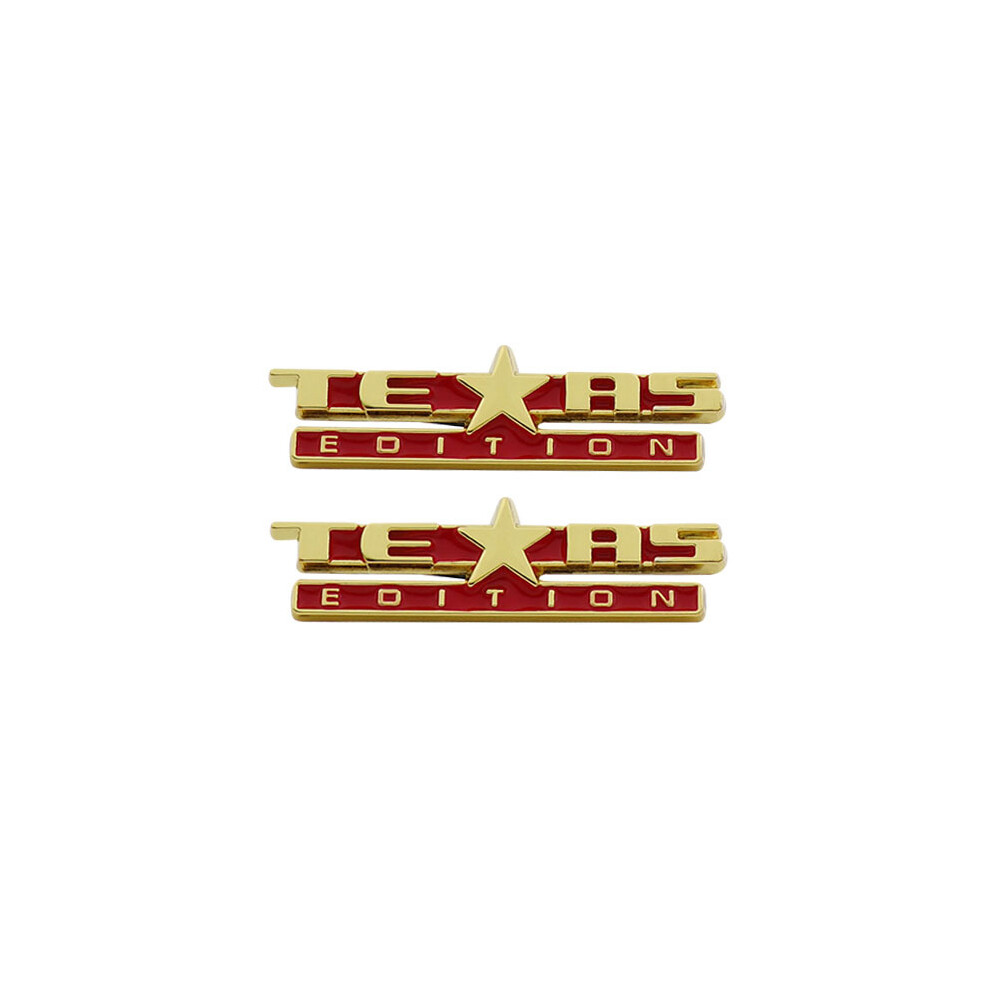(-Red) 2Pcs Premium For Wrangler Tj Jk Jl Liberty Compass Patriot Texas Edition Gold/Red 8105270439535