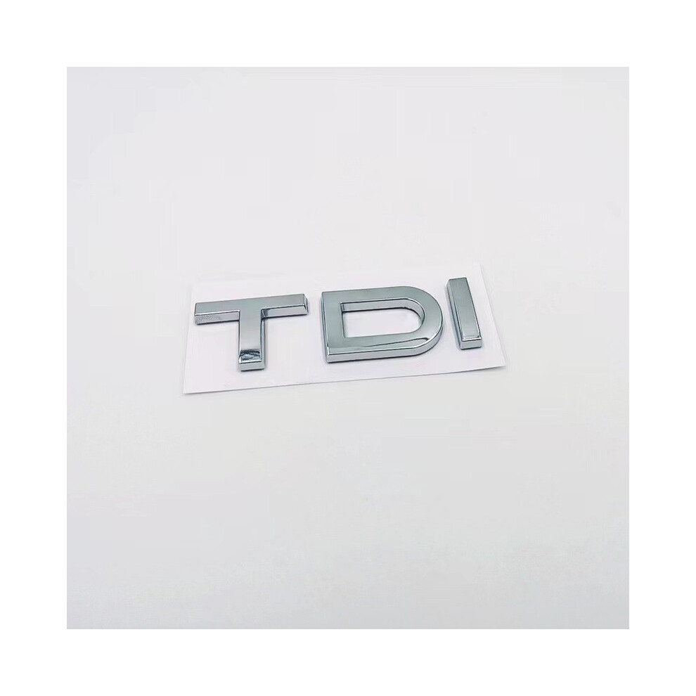 () 3D Abs Chrome Logo Tdi Emblem Car Fender Badge Trunk Decal For Audi Silver/Black 8105270445383