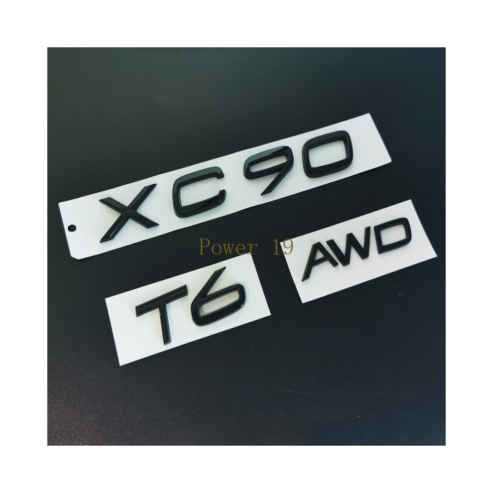 (Glossy ) 3D Abs Glossy Emblem Nameplate Sticker For Volvo Xc90 Xc60 Xc40 Black 8105270446571