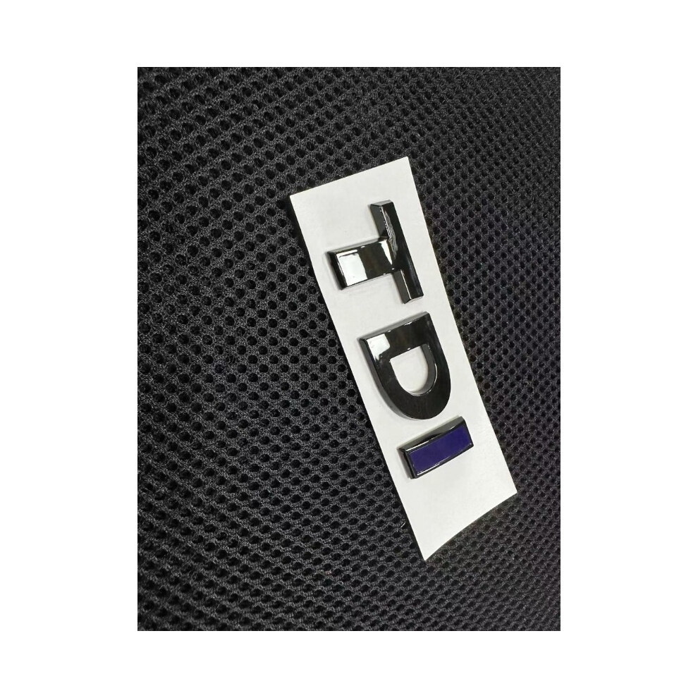 (TDI blue) 3D ABS TDI Letters Rear Trunk Emblem Badge Sticker Decals for VW Golf