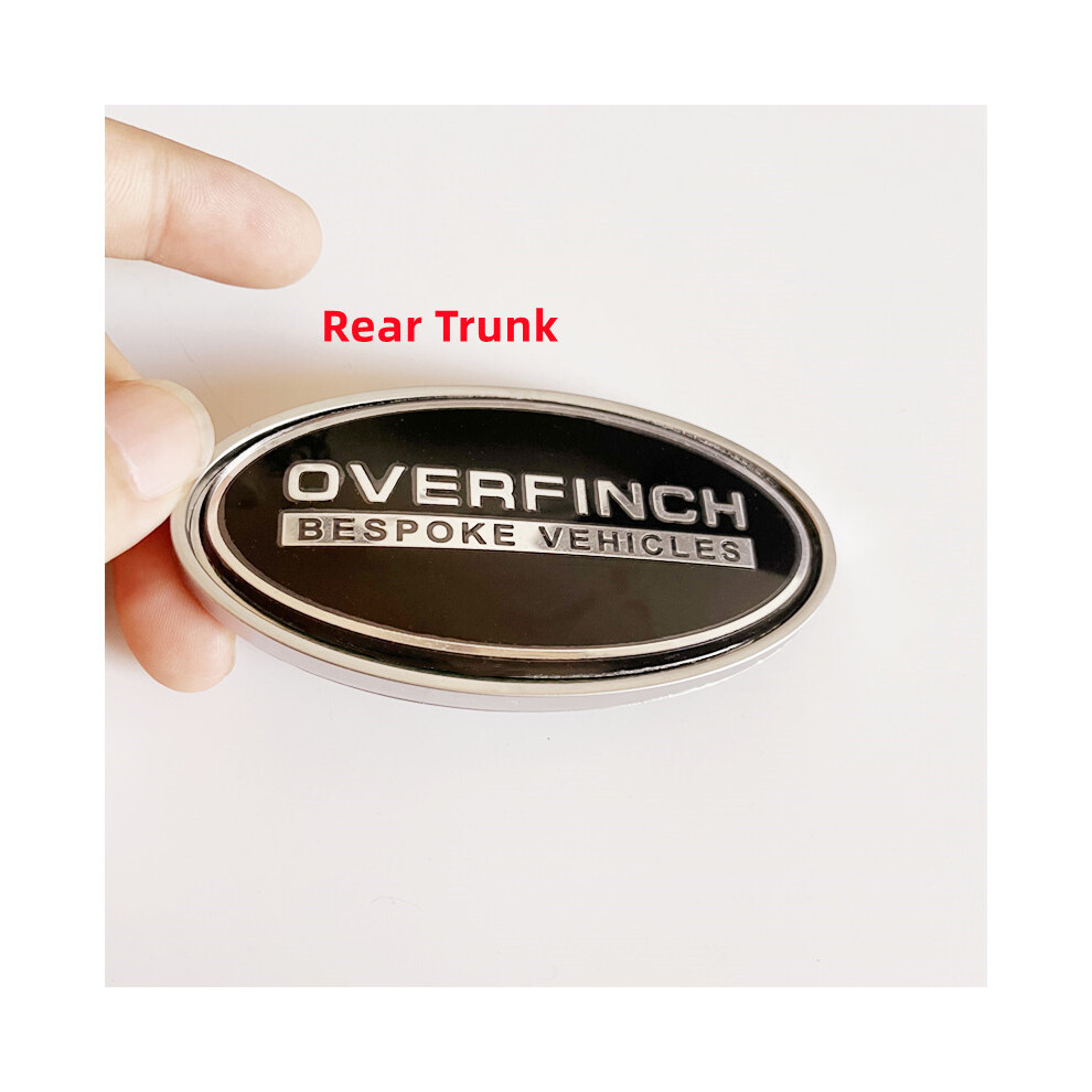 (Rear) 3D Aluminum Car Front Emblem Badge Decal For Land Range Rover OVERFINCH