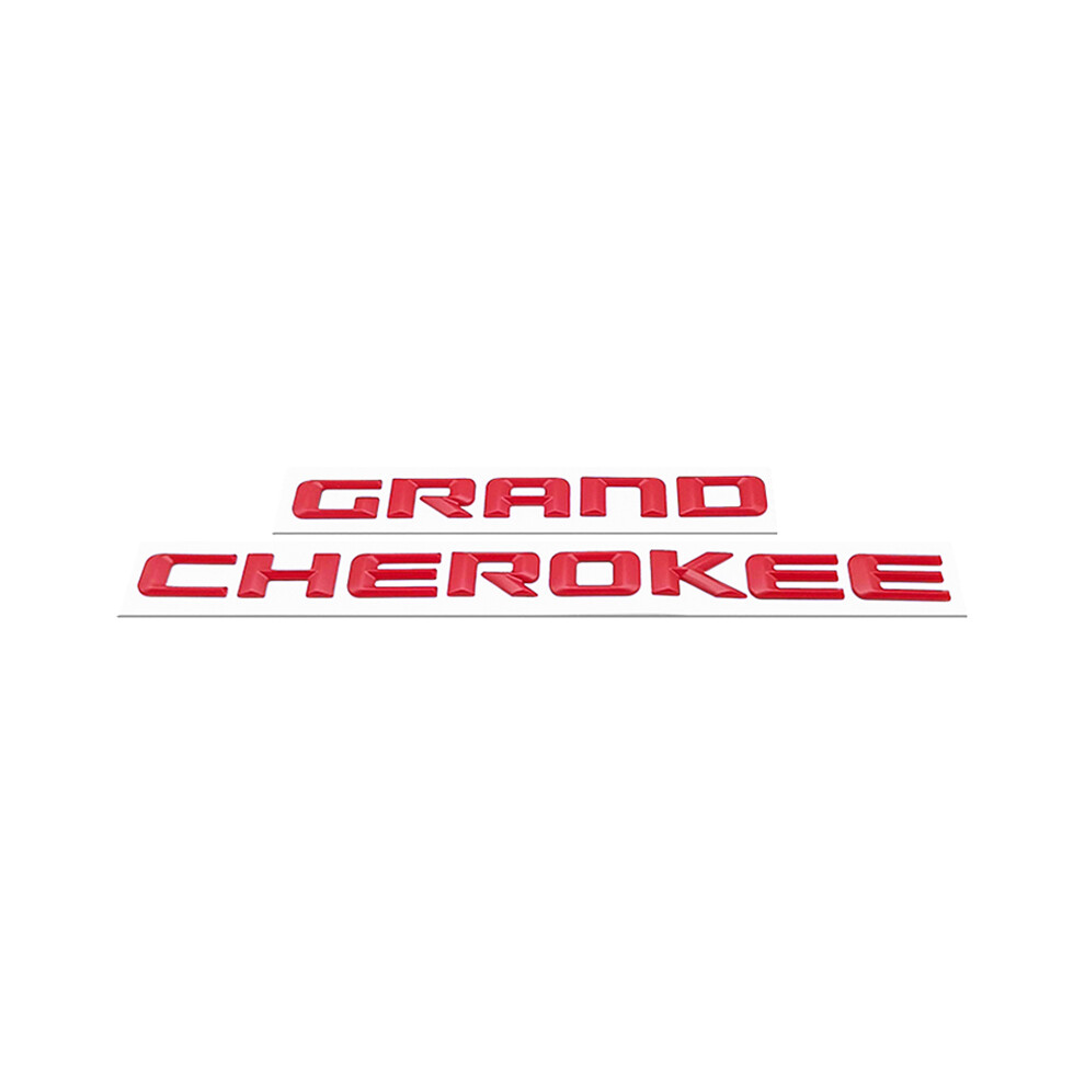 (Red) 3D Abs Sticker Fender Side Emblem Badge Logo For Jeep Grand Cherokee Wk2 Red 8105270448636