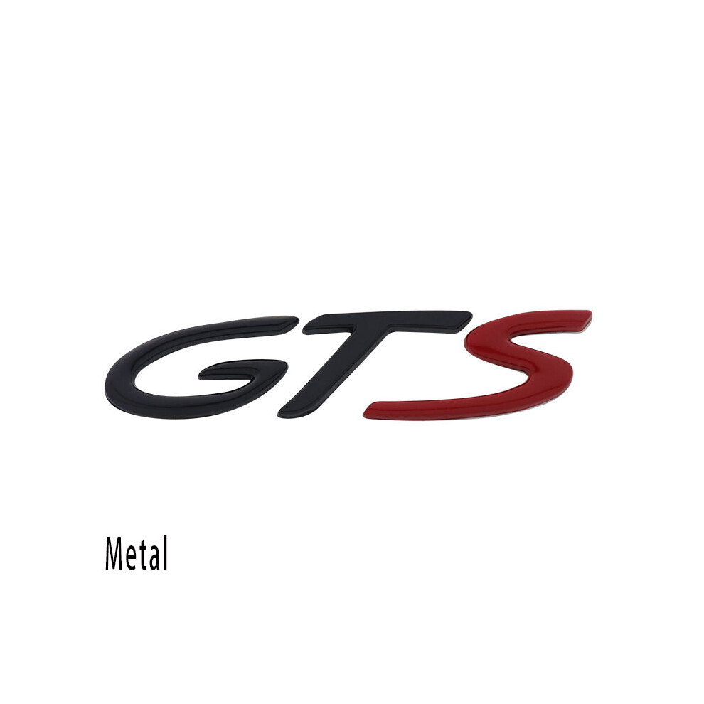 (-Red) 3D Gts Car Hood Fender Trunk Rear Bonnet Nameplate Decal Emblem Badge Black/Red 8105270457515