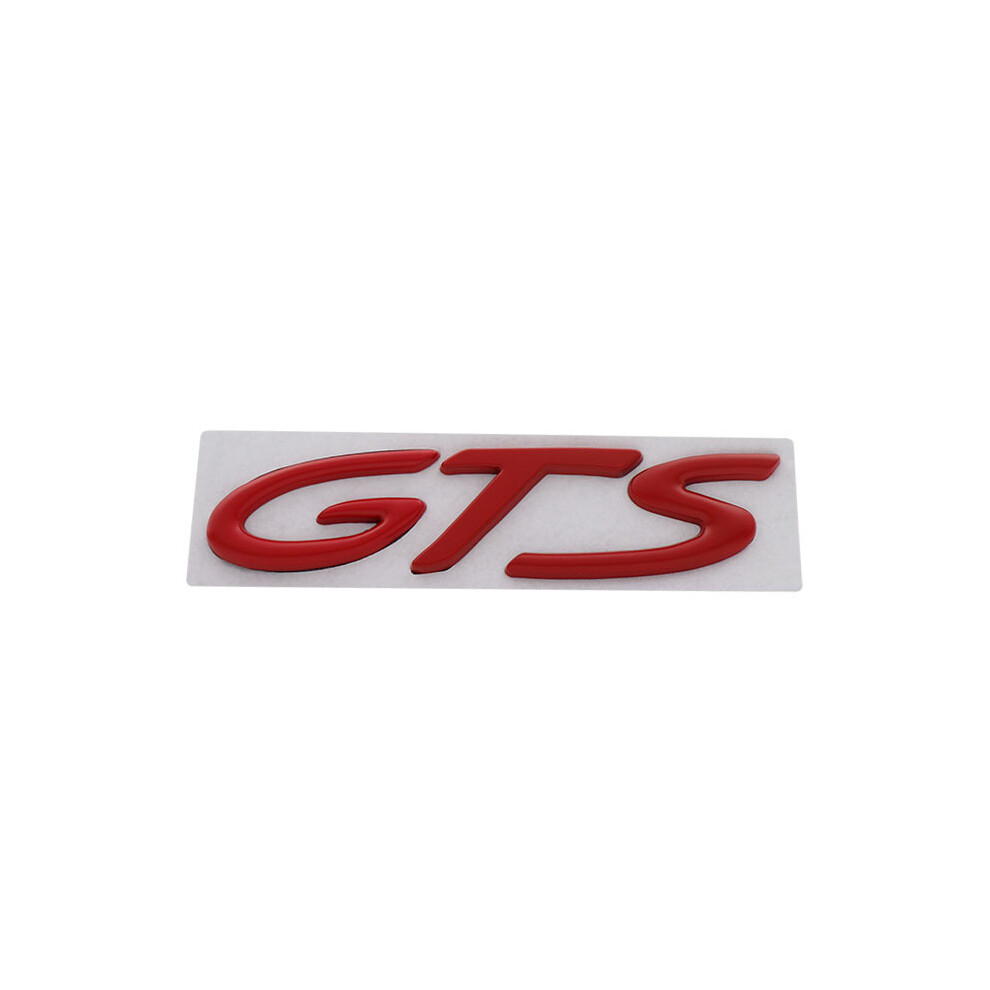 (Red) 3D Gts Car Hood Fender Trunk Rear Bonnet Nameplate Decal Emblem Badge Red 8105270457539