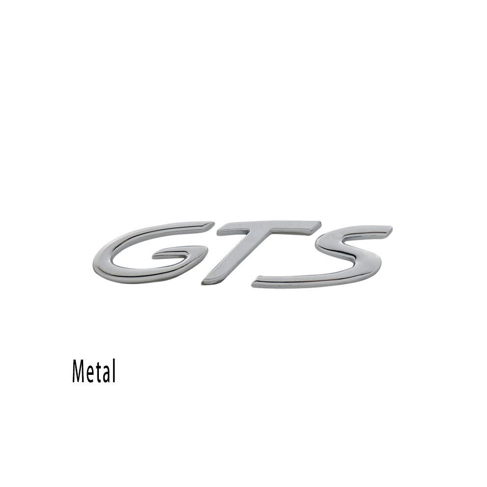 (Chrome) 3D Gts Car Hood Fender Trunk Rear Bonnet Nameplate Decal Emblem Badge 8105270457522