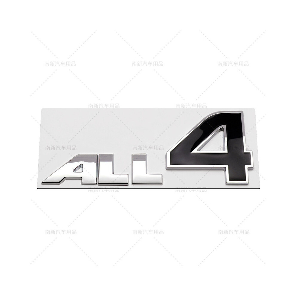 ( Black) 3D Metal All4 Car Rear Trunk Emblem Door Fender Badge For Mini Cooper Silver/Black 8105270459434