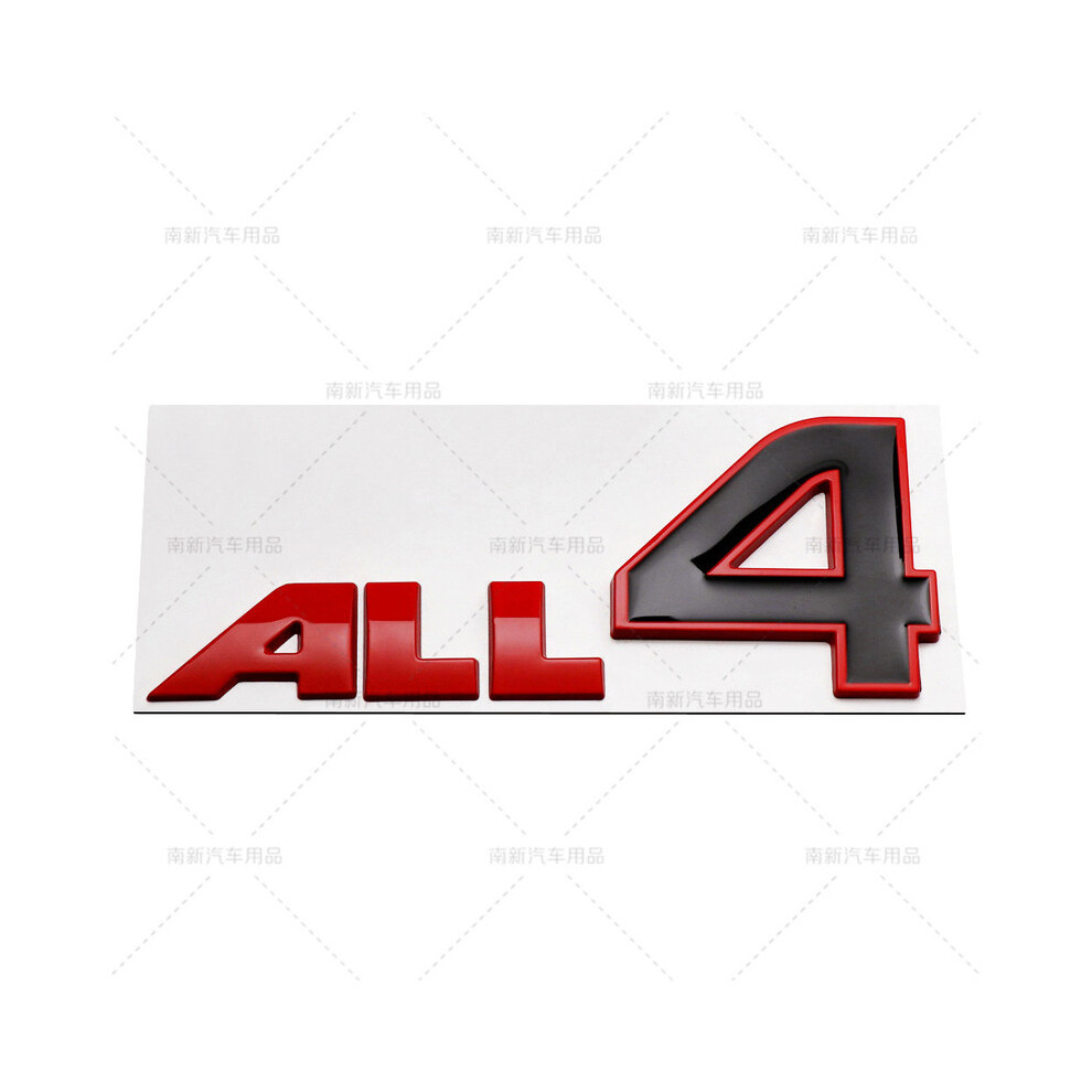 ( Black) 3D Metal All4 Car Rear Trunk Emblem Door Fender Badge For Mini Cooper Red/Black 8105270459403