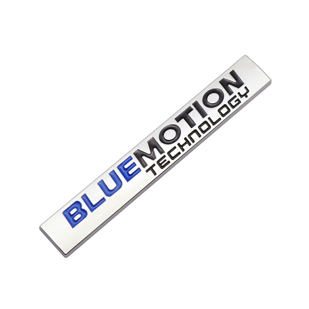 (chrome silver) 3D Metal Bluemotion Rear Trunk Logo Badge Emblem Sticker Decals For Volkswagen