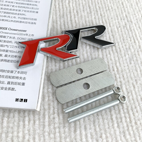 (RR-Grill) 3D Metal Car Front Grille Emblem Type R Logo Decal For Honda ...