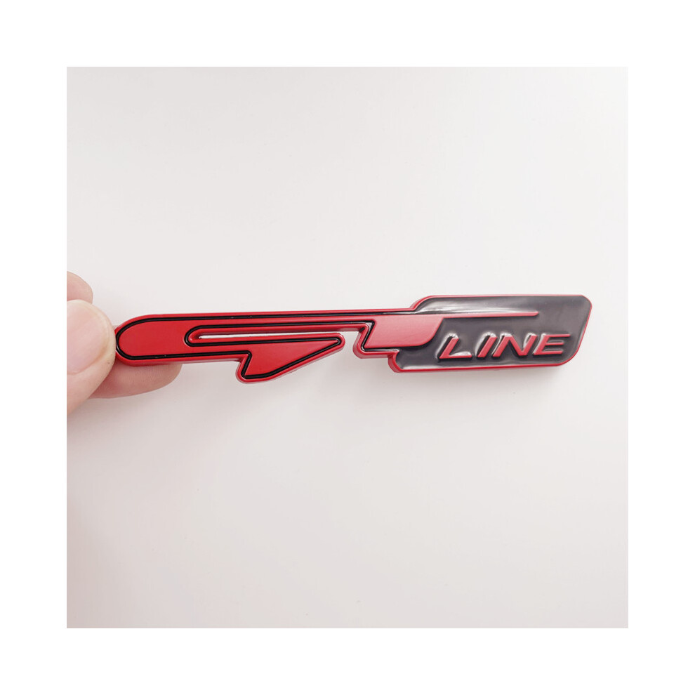 (Gt Line Black) 3D Metal Car Letters Gt Line Sticker Emblem Logo For Kia Ceed Picanto Red/Black 8105270461598