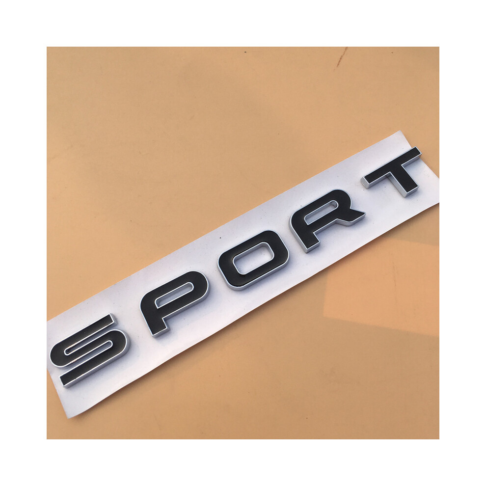 (Sport Silver) 3D Metal Car Logo Supercharged Autobiography Badge Hse Scv6 Sdv6 Sdv8 Black/Silver 8105270462304