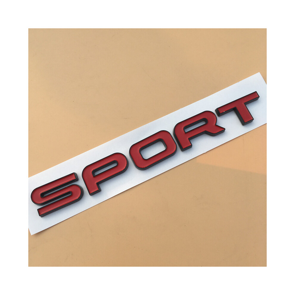 (Sport Black) 3D Metal Car Logo Supercharged Autobiography Badge Hse Scv6 Sdv6 Sdv8 Red/Black 8105270462328