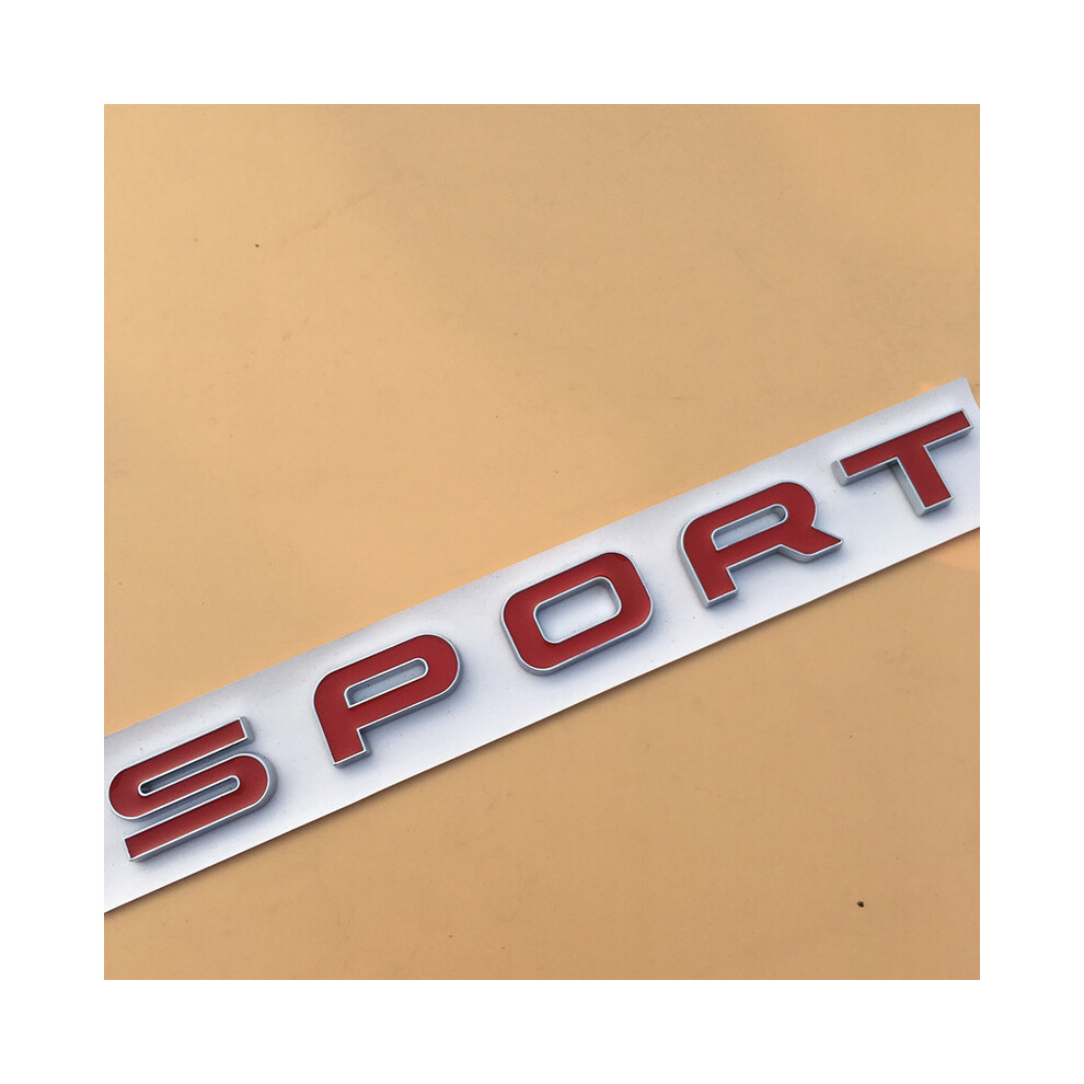 (Sport Silver) 3D Metal Car Logo Supercharged Autobiography Badge Hse Scv6 Sdv6 Sdv8 Red/Silver 8105270462335
