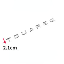 (21mm silver) 19-21 3D ABS Letters Emblem for TOUAREG Car Styling Trunk Word Logo Badge