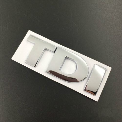 Tdi Performance Sticker (Silver) 3D Metal TDI Logo Front Hood Grill Emblem Rear Trunk Badge ...