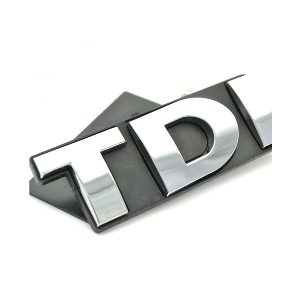 (Grille ) 3D Metal Tdi Logo Car Front Grille Emblem Sticker Fender Side Rear Trunk Silver 8105270473027