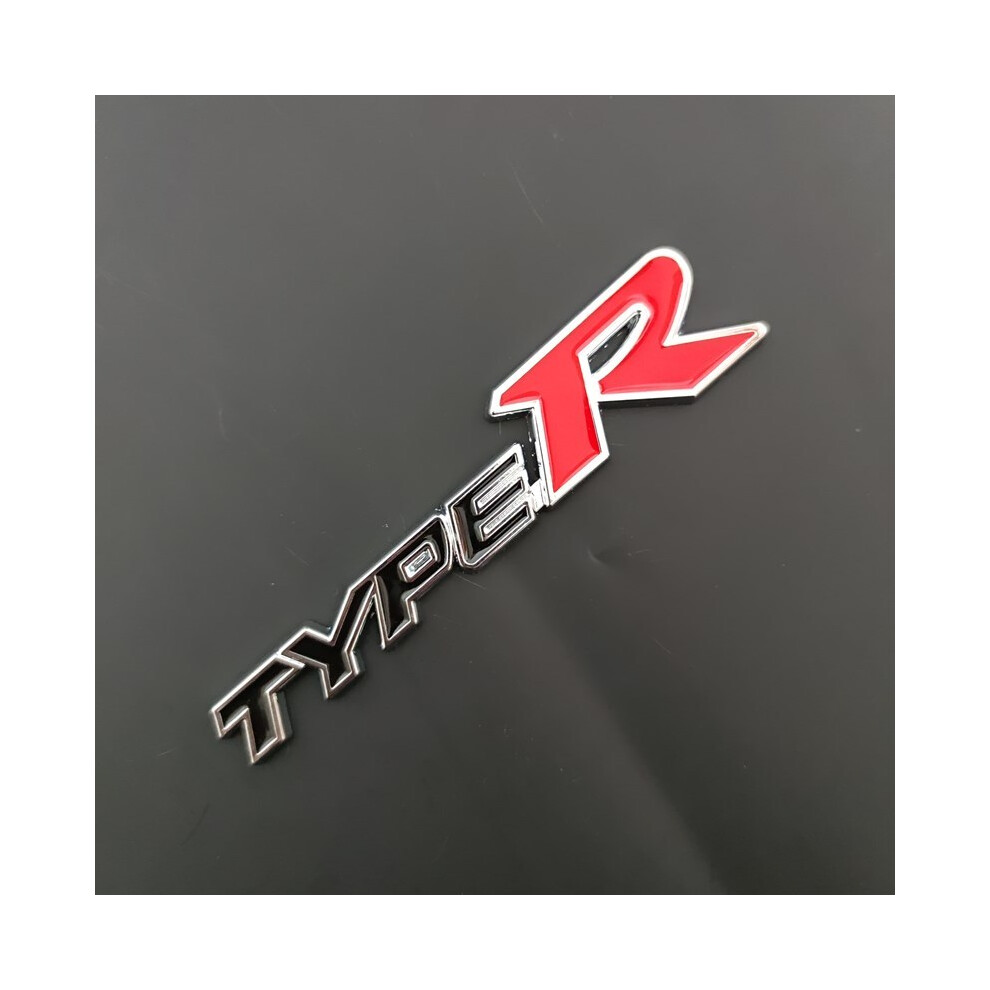 ( Grey) 3D Metal Type S Type R Emblem Badge Sticker Decal For Honda Civic Typer Dark/Grey 8105270474192