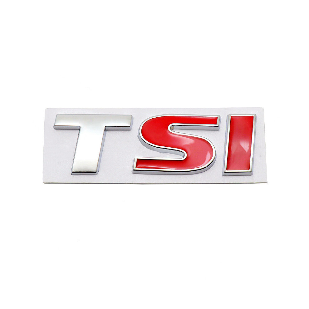 (Tsi Si) 3D Metal Tdi Tsi Logo Rear Trunk Side Fender Car Emblem Badge Decals For Red 8105270473331