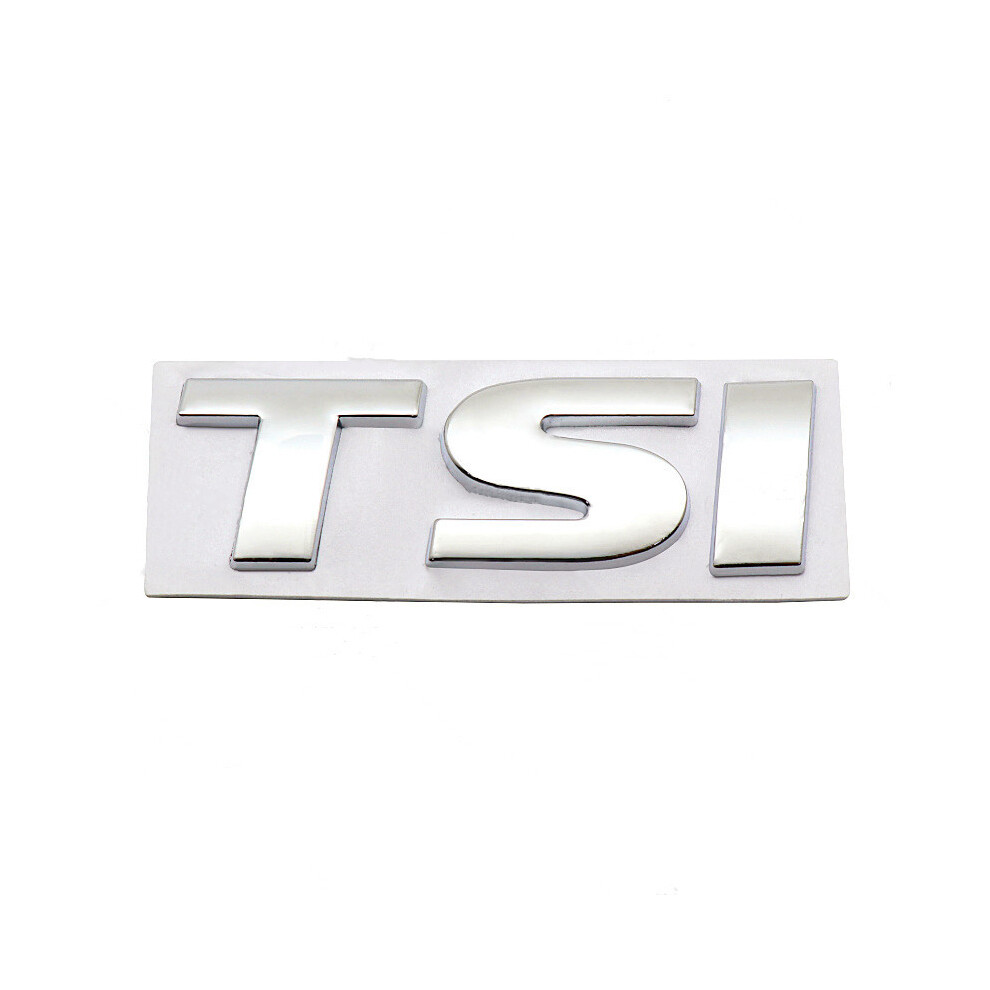 (Tsi ) 3D Metal Tdi Tsi Logo Rear Trunk Side Fender Car Emblem Badge Decals For Silver 8105270473348