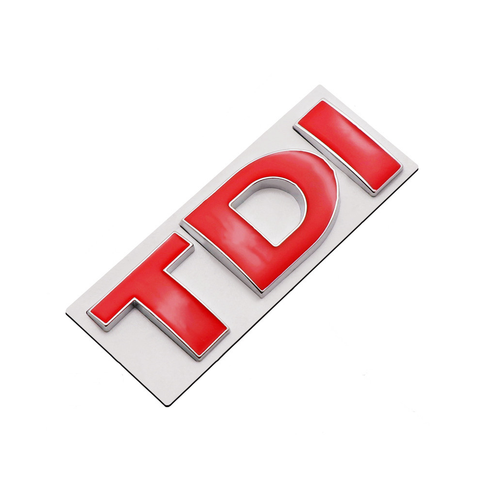 (Tdi ) 3D Metal Tdi Tsi Logo Rear Trunk Side Fender Car Emblem Badge Decals For Red 8105270473270
