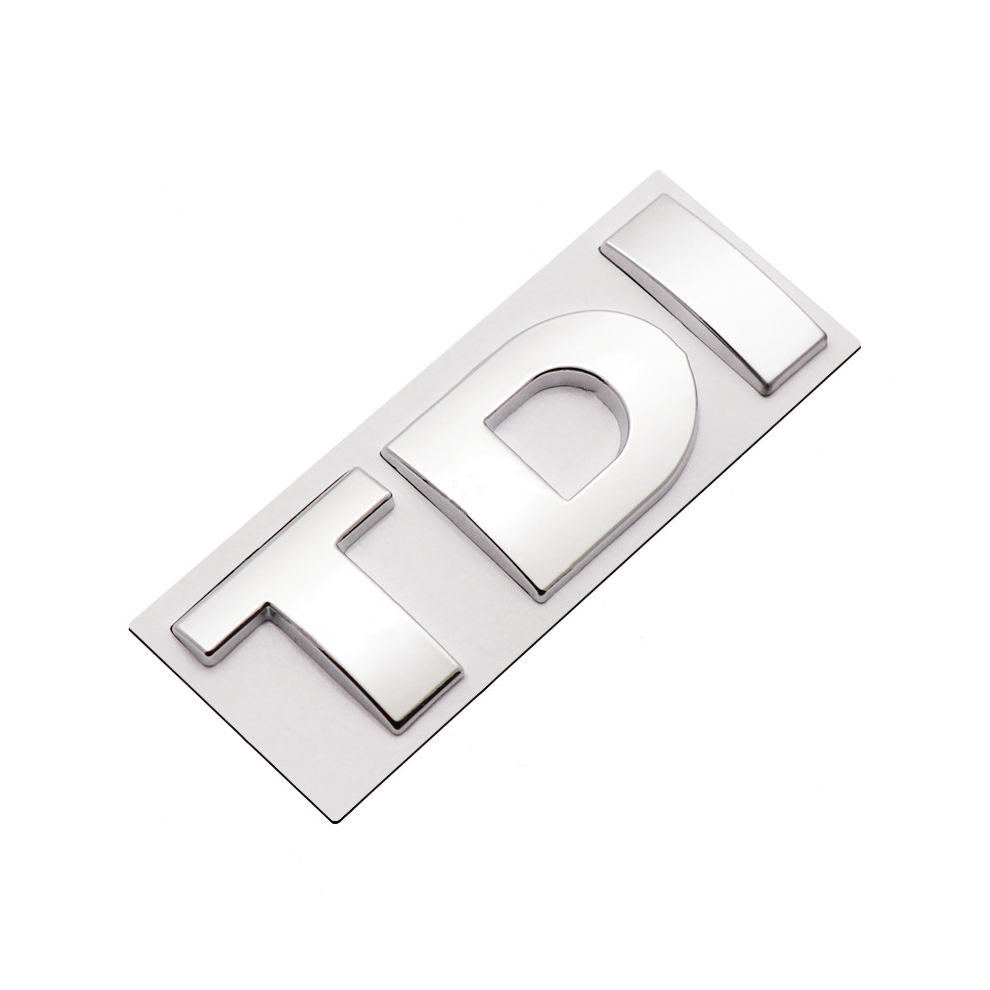 (Tdi ) 3D Metal Tdi Tsi Logo Rear Trunk Side Fender Car Emblem Badge Decals For Silver 8105270473300