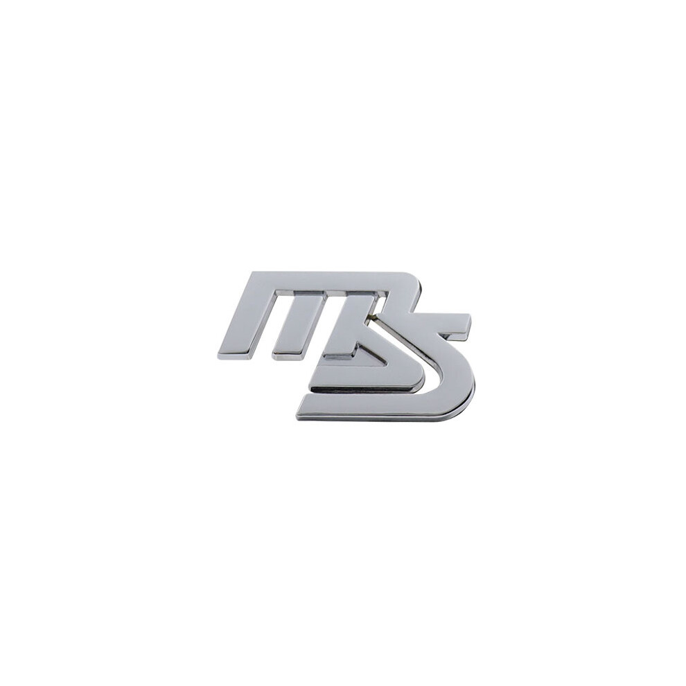 (Chrome) 3D Ms Car Hood Fender Trunk Rear Bonnet Nameplate Decal Emblem Badge Sticker 8105270474826