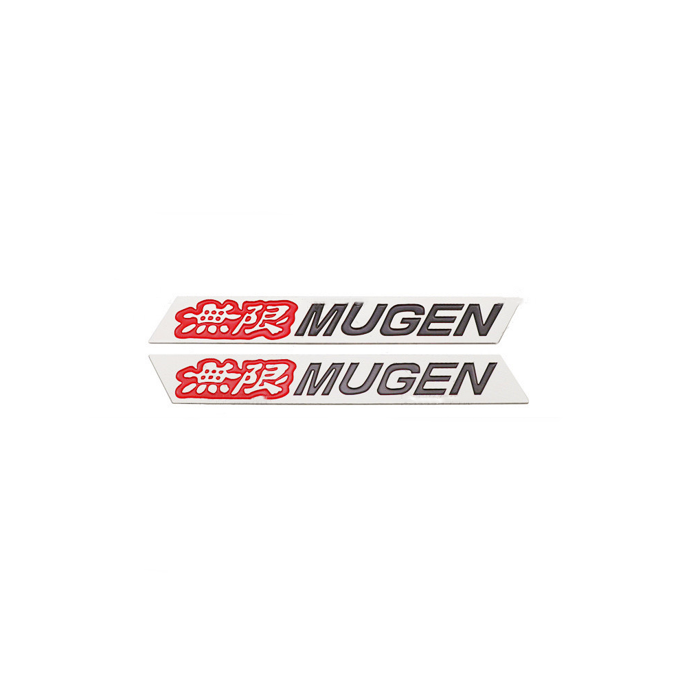 ( Black) 1Pairs Metal Mugen Logo Fender Trunk Car Emblem Decal Stickers Badge For Red/Black 8105270474642