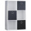 Vida Designs (White, Black) Durham 6 Cube Shelf Drawer Bookcase with 3 Baskets 1