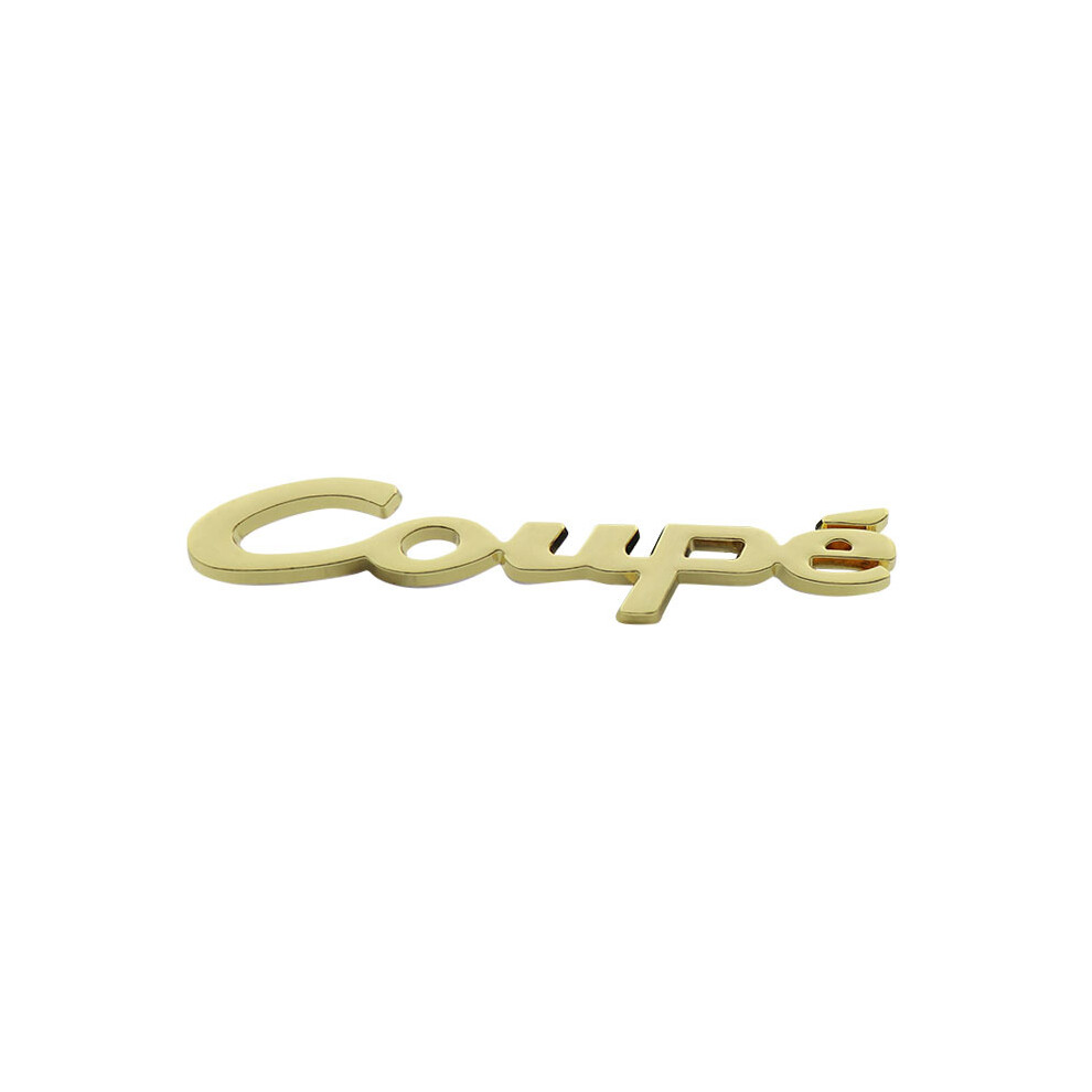 (Gold) 3D Premium Coupe Car Hood Fender Trunk Rear Nameplate Decal Emblem Badge Gold 8105270477018