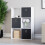Vida Designs (White, Black) Durham 6 Cube Shelf Drawer Bookcase with 3 Baskets 6