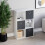Vida Designs (White, Black) Durham 6 Cube Shelf Drawer Bookcase with 3 Baskets 7