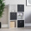 Vida Designs (White, Black) Durham 6 Cube Shelf Drawer Bookcase with 3 Baskets 5