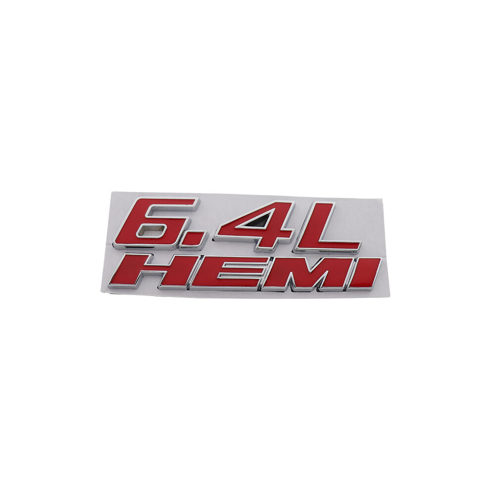 (64Lh-Chrome-) 3D Premium For 6.4L Super Bee Car Fender Trunk Emblem Badge Sticker Red 8105270477360