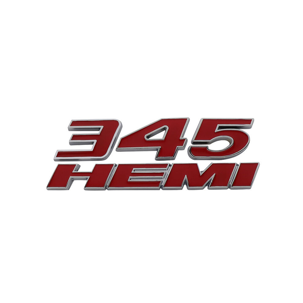 (345-Chrome-) 3D Premium For 6.4L Super Bee Car Fender Trunk Emblem Badge Sticker Red 8105270477315