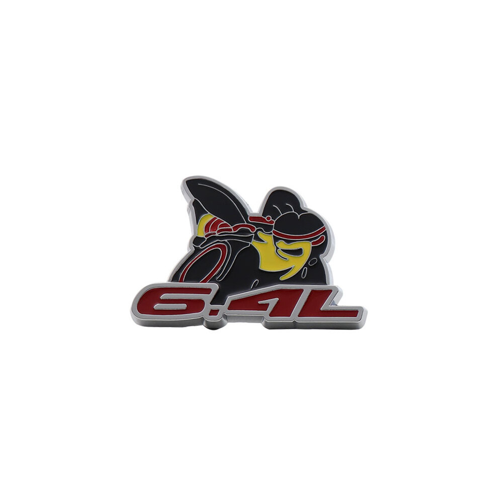 (Chrome-64L) 3D Premium For 6.4L Super Bee Car Fender Trunk Emblem Badge Sticker 8105270477414