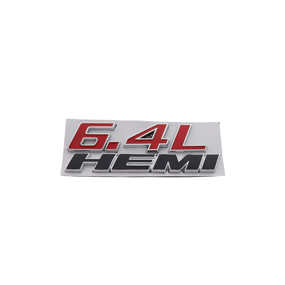 (64Lh-Chrome-Blac) 3D Premium For 6.4L Super Bee Car Fender Trunk Emblem Badge Sticker Red 8105270477377