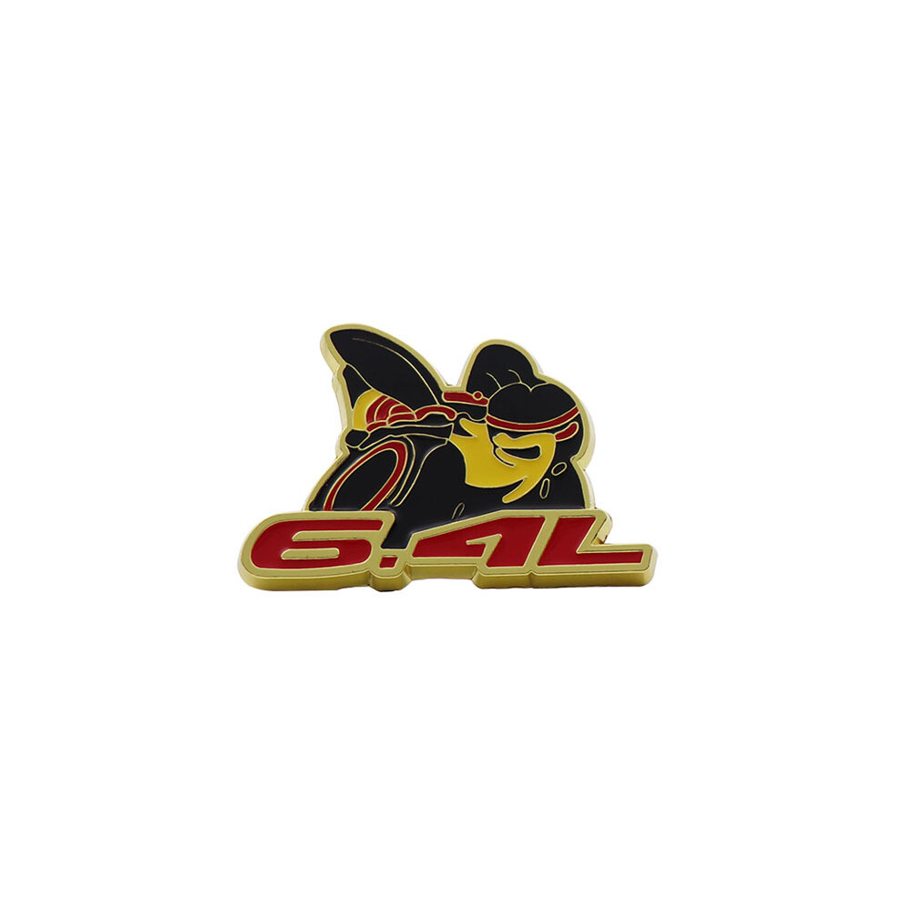 (-64L) 3D Premium For 6.4L Super Bee Car Fender Trunk Emblem Badge Sticker Gold 8105270477421