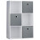 Vida Designs (White, Grey) Durham 6 Cube Shelf Drawer Bookcase with 3 Baskets 1