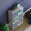 Vida Designs (White, Grey) Durham 6 Cube Shelf Drawer Bookcase with 3 Baskets 9