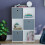 Vida Designs (White, Grey) Durham 6 Cube Shelf Drawer Bookcase with 3 Baskets 6