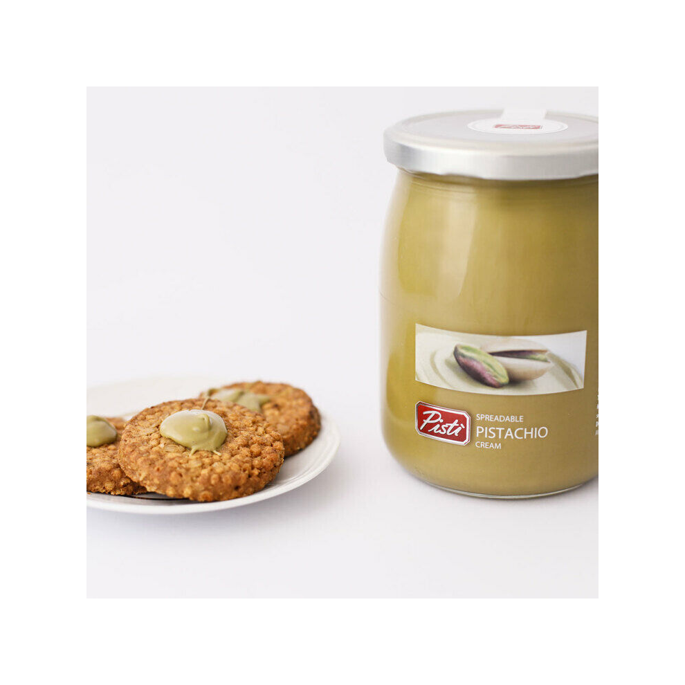 Pisti Sicilian Pistachio Cream Spread Rich in Fibre 600g